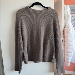 Jenni Kayne Taupe Crew Neck Sweater